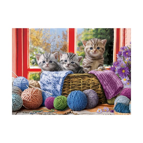 Knittin&#x27; Kittens Large Pieces Puzzle: 500 Pcs